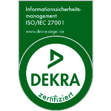 DEKRA Zertifikat ISO 27001 - Informationssicherheitsmanagement