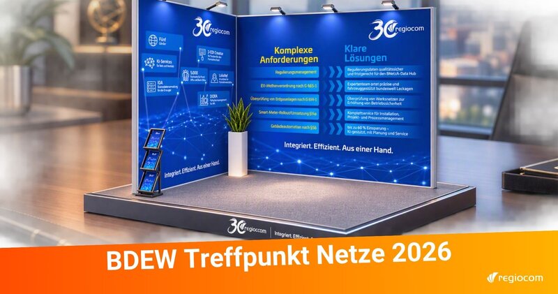 regiocom-Stand auf BDEW Treffpunkt Netze 2026